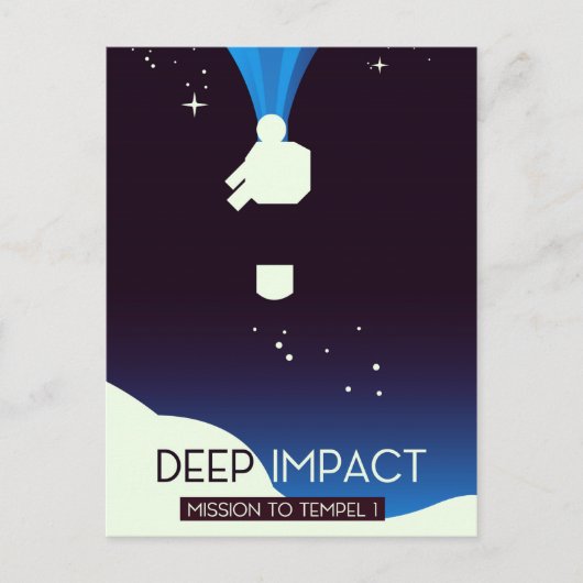 Diepe Impact Ruimte Kunst Briefkaart (Voorkant)