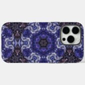 Diepe Indigo Draaikolk Mandala met Vloeiende Patro Case-Mate iPhone Case (Achterkant (horizontaal))