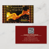 Diepe karmozijn goud Flow Starry – Moderne Luxe St Visitekaartje (Voorkant / Achterkant)