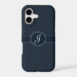Diepe Klassieke marine aangepaste monogram iPhone