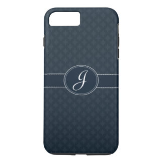 Diepe Klassieke marine aangepaste monogram iPhone iPhone 8/7 Plus Hoesje