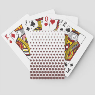 Diepe koffie polka stip moderne wit speelkaarten