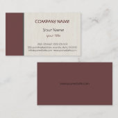 Diepe koffie professional elegant modern visitekaartje (Voorkant / Achterkant)