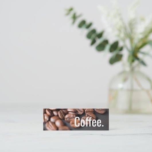 Diepe koffiebonen Eenvoudige Oswald Punch-Kaart Klantenkaartje (Staand voorkant)