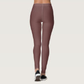 Diepe koffiekleur effen vlak leggings (Achterkant)