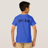Diepe Koninklijke Kleur Eerste Rang Aangepaste Tek T-shirt (Achterkant volledig)