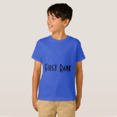 Diepe Koninklijke Kleur Eerste Rang Aangepaste Tek T-shirt (Voorkant volledig)