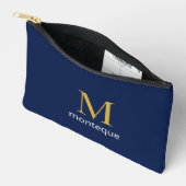 Diepe marine luxe aangepaste monogramcadeau voor h etui (Open)