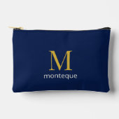 Diepe marine luxe aangepaste monogramcadeau voor h etui (Voorkant)