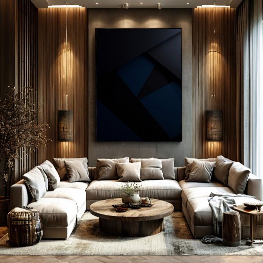 Diepe Nachtgeometrie Poster