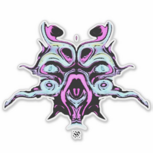 Diepe nachtmerrie in de ruimte (abyss creature) v0 sticker (Voorkant)
