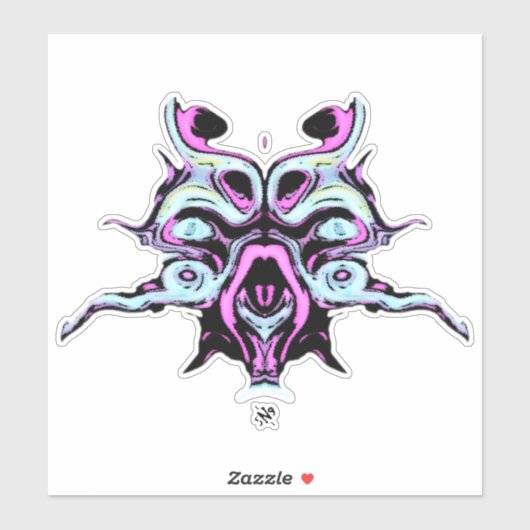 Diepe nachtmerrie in de ruimte (abyss creature) v0 sticker (Vel)