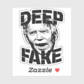 Diepe nep glitchy Joe Biden politiek bedrieger mem Sticker (Vel)