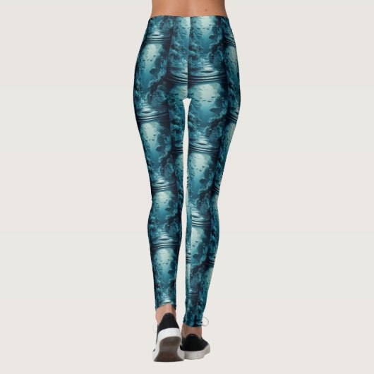 Diepe oceaan Leggings (Achterkant)