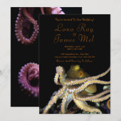 Diepe Ocean Octopus Beach Weddenschap Kaart (Voorkant / Achterkant)