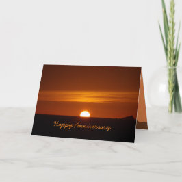 Diepe Oranje Zonsondergang | Wenskaart Kaart