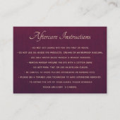 Diepe Paarse AfterCare for Lash Extensions Visitekaartje (Voorkant)