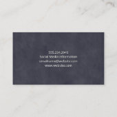 Diepe Paarse blauwe textuur Visitekaartje (Achterkant)