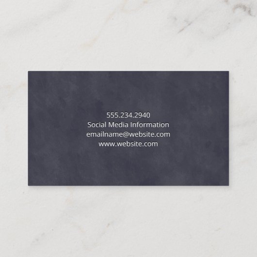 Diepe Paarse blauwe textuur Visitekaartje (Achterkant)