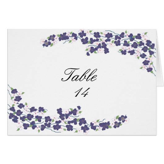 Diepe Paarse Bloesem Tafel Stoel (Voorkant Horizontaal)