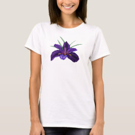 Diepe Paarse Bokwater Iris Illustratie T-shirt