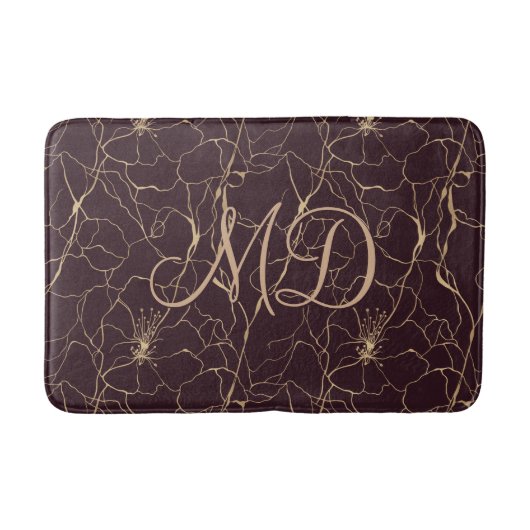 Diepe Paarse Chic Moderne Esthetiek Badmat (Voorkant)