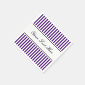 Diepe paarse en witte gestreepte servetten voor br (Hoek)