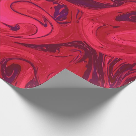 Diepe paarse gemarmerde textuur, rijke ebru-techni cadeaupapier (Hoek)