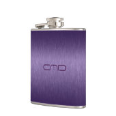 Diepe Paarse metalen aluminium blikjes Heupfles (Links)