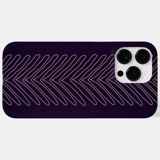 Diepe Paarse moderne stampijlen van Afrika Case-Mate iPhone Case (Achterkant (horizontaal))