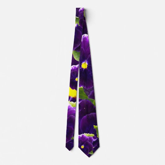 Diepe Paarse Pansies, Stropdas (Achterkant)