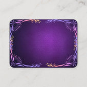Diepe Paarse Sjabloon met grensontwerp op een Visitekaartje (Voorkant)