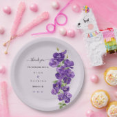 Diepe Paarse Violets Papieren Borden Bordje (Feest)