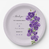 Diepe Paarse Violets Papieren Borden Papieren Bordje (Voorkant)