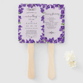 Diepe Paarse Violets Set van Fans Handwaaier (Voorkant en achterkant)