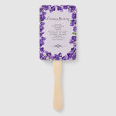 Diepe Paarse Violets Set van Fans Handwaaier (Achterkant)