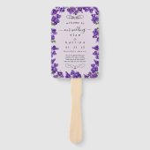 Diepe Paarse Violets Set van Fans Handwaaier (Voorkant)