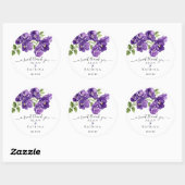 Diepe Paarse Violetten Ronde Sticker (Vel)