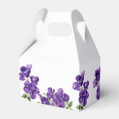 Diepe Paarse Viooltjes Liever Doos Bedankdoosjes (Achterkant)