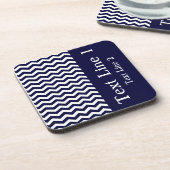 Diepe Pacific Blue Wave Chevron aanpasbaar Bier Onderzetter (Linkerzijde)