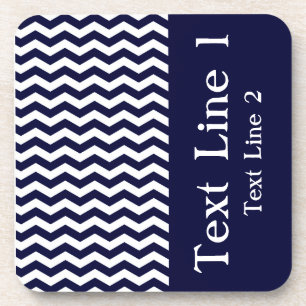 Diepe Pacific Blue Wave Chevron aanpasbaar Bier Onderzetter