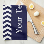 Diepe Pacific Blue Wave Chevron aanpasbaar Theedoek (Quarter Fold)