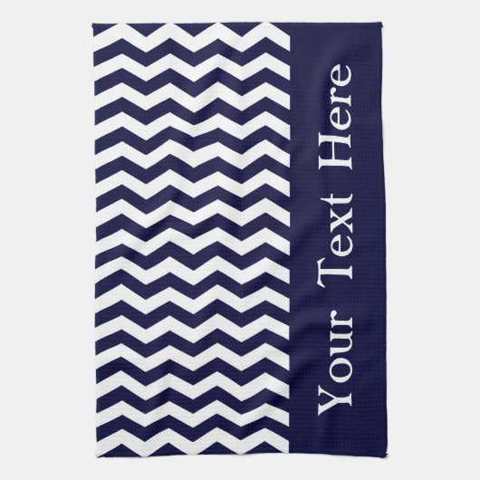 Diepe Pacific Blue Wave Chevron aanpasbaar Theedoek (Verticaal)