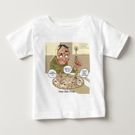 Diepe Pan Pizza Grappig Filosofisch (Voorkant)