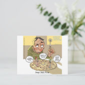 Diepe Pan Pizza Grappig Filosofisch Briefkaart (Staand voorkant)