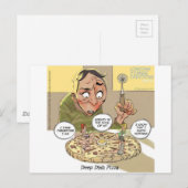 Diepe Pan Pizza Grappig Filosofisch Briefkaart (Voorkant / Achterkant)