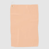 Diepe Perzikkleurige Effenkleur Golfhanddoek (Voorkant)
