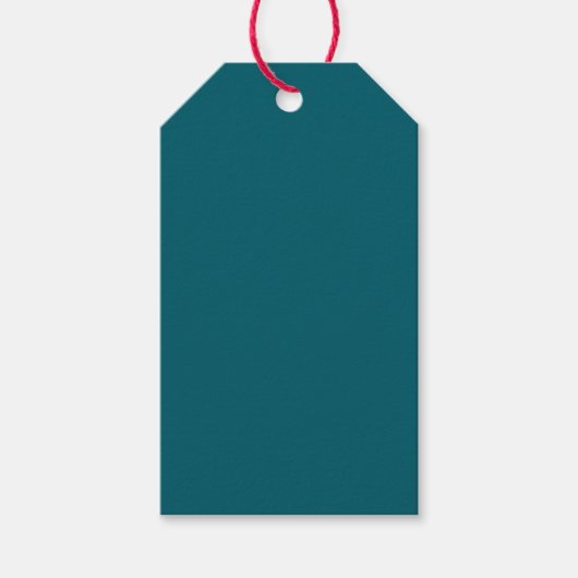 Diepe Petrol Cadeaublaadjes Cadeaulabel (Voorkant)