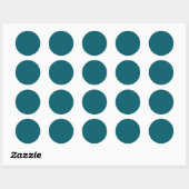 Diepe Petrol Klassieke Ronde Sticker (Vel)