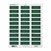 Diepe pijn decoratieve serif bruiloft bedankt etiket (Full Sheet)